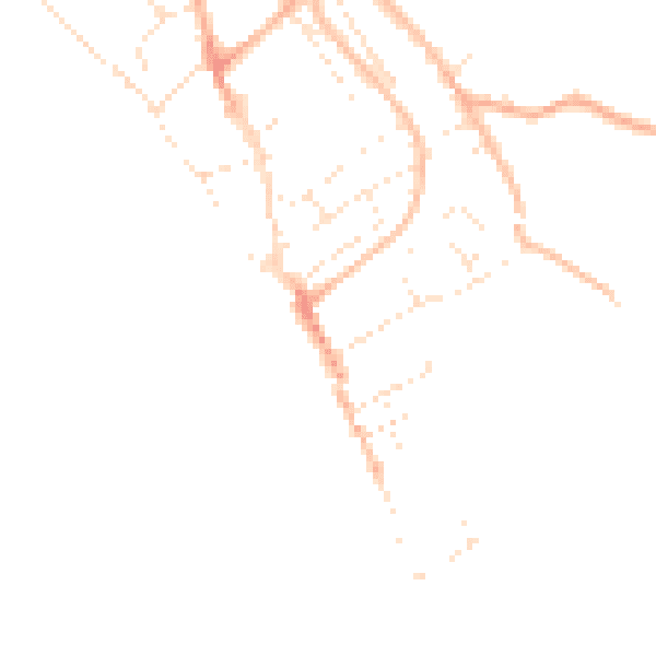 Daytime road noise heatmap for EX3 0JD
