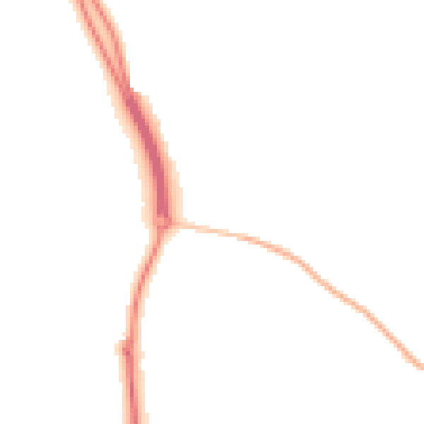 Night-time road noise heatmap for EX3 0RD