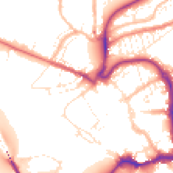 Daytime road noise heatmap for EX31 1AE