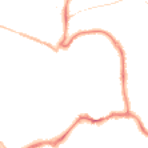 Night-time road noise heatmap for EX31 1BP