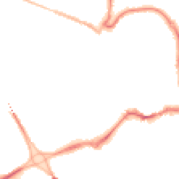 Night-time road noise heatmap for EX31 1ET
