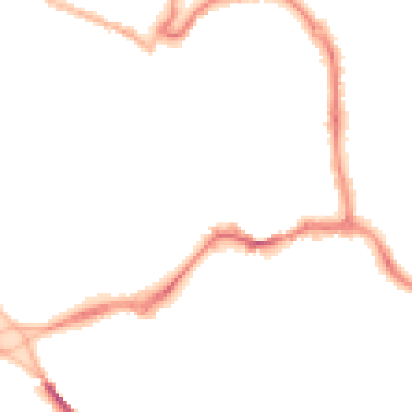 Night-time road noise heatmap for EX31 1EZ