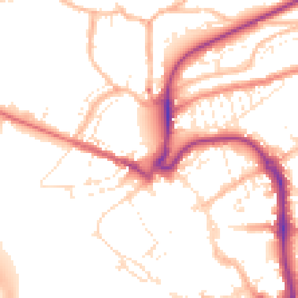 Daytime road noise heatmap for EX31 1GY
