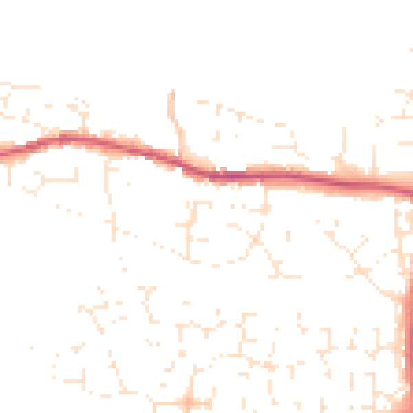 Daytime road noise heatmap for EX31 2BW