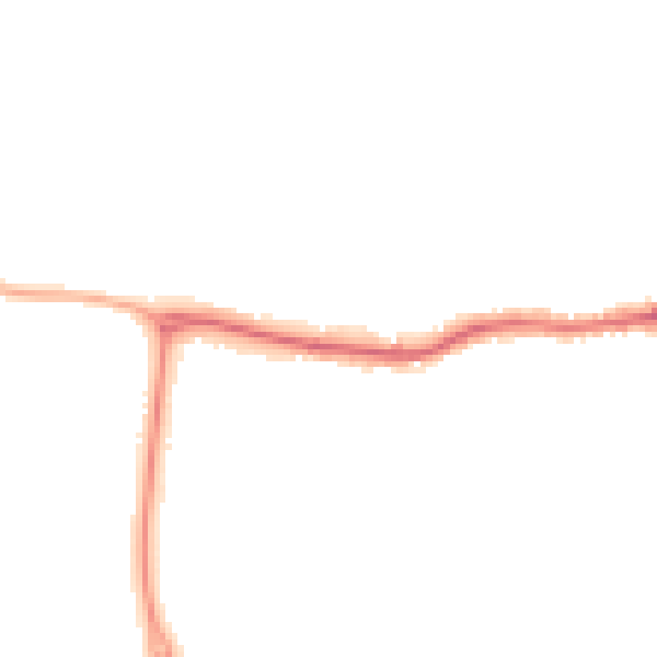 Night-time road noise heatmap for EX31 2HG