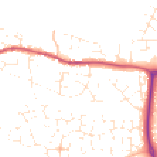 Daytime road noise heatmap for EX31 2PS