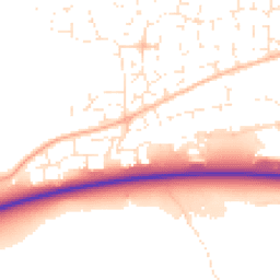Daytime road noise heatmap for EX31 3GF