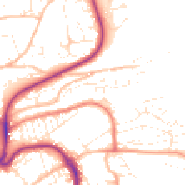 Daytime road noise heatmap for EX31 4HU