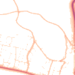 Daytime road noise heatmap for EX33 1BG