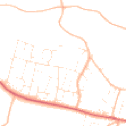 Daytime road noise heatmap for EX33 1BY