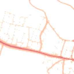 Daytime road noise heatmap for EX33 1DG