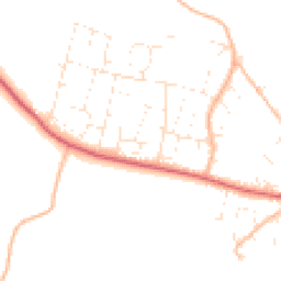 Daytime road noise heatmap for EX33 1DJ