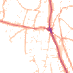 Daytime road noise heatmap for EX33 1EG