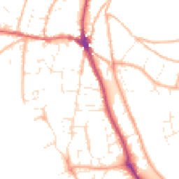 Daytime road noise heatmap for EX33 2AJ