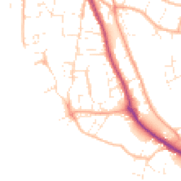 Daytime road noise heatmap for EX33 2BA