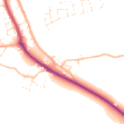 Daytime road noise heatmap for EX33 2BZ