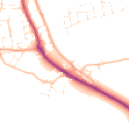 Daytime road noise heatmap for EX33 2DY