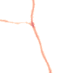 Night-time road noise heatmap for EX33 2JL