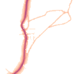 Daytime road noise heatmap for EX33 2LJ