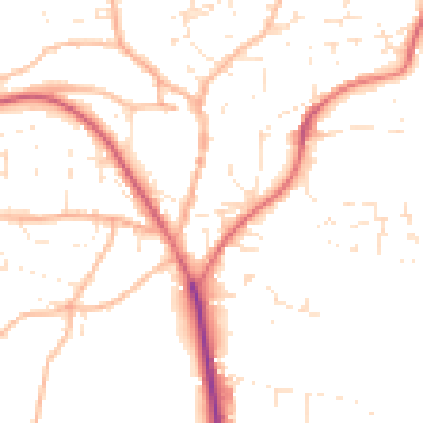 Daytime road noise heatmap for EX39 1AS