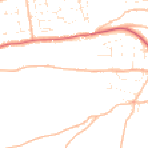 Daytime road noise heatmap for EX39 1BH