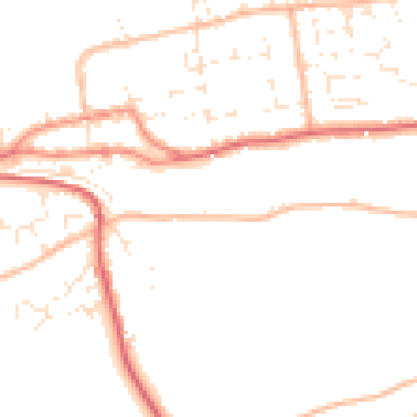 Daytime road noise heatmap for EX39 1BJ