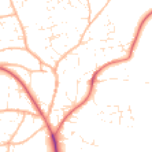 Daytime road noise heatmap for EX39 1DL