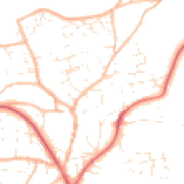 Daytime road noise heatmap for EX39 1DU