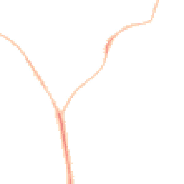 Night-time road noise heatmap for EX39 1FF