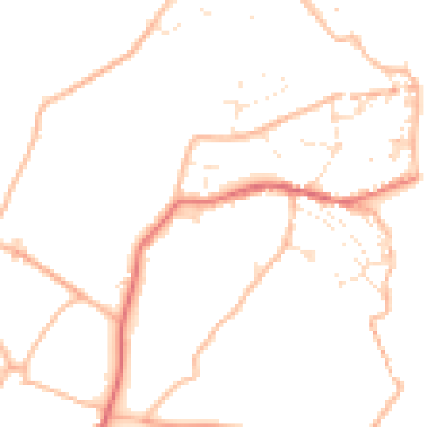 Daytime road noise heatmap for EX39 1QN