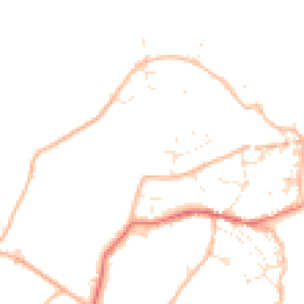 Daytime road noise heatmap for EX39 1RA