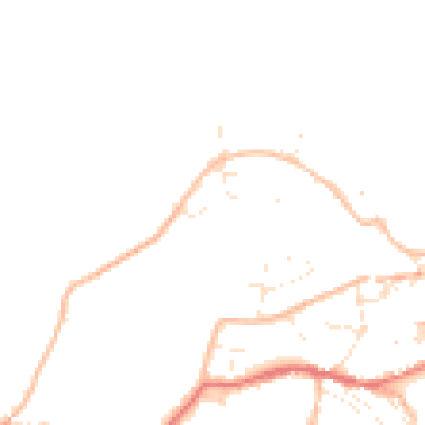 Daytime road noise heatmap for EX39 1SG