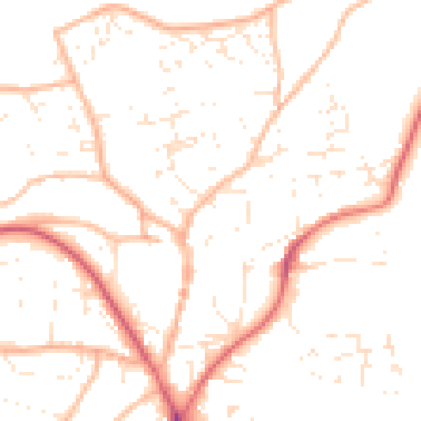 Daytime road noise heatmap for EX39 1SN