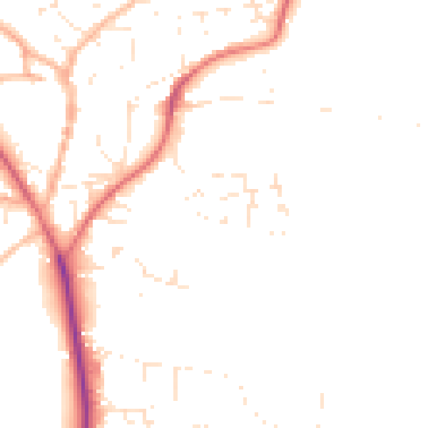 Daytime road noise heatmap for EX39 1UT