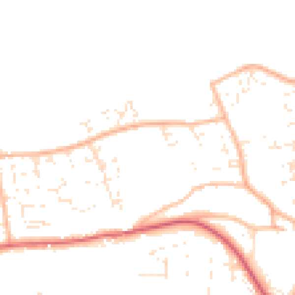 Daytime road noise heatmap for EX39 1WG