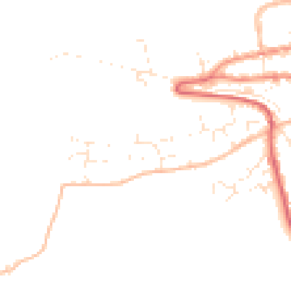 Daytime road noise heatmap for EX39 1XB