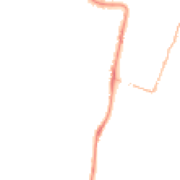 Night-time road noise heatmap for EX39 2AU