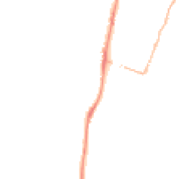 Night-time road noise heatmap for EX39 2BH