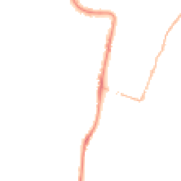Night-time road noise heatmap for EX39 2BP