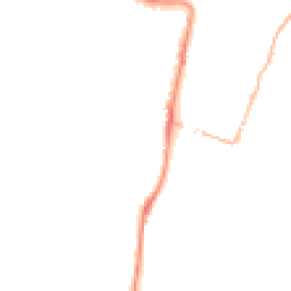 Night-time road noise heatmap for EX39 2BS