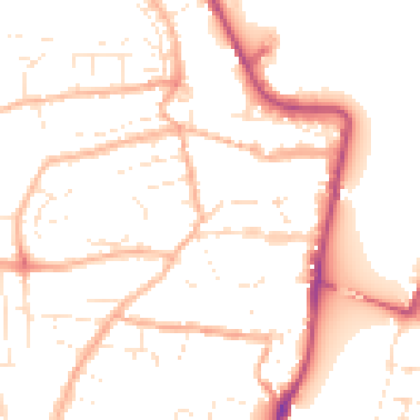 Daytime road noise heatmap for EX39 2DG