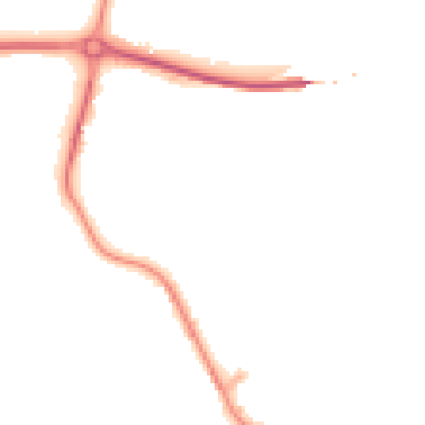 Night-time road noise heatmap for EX39 2LT