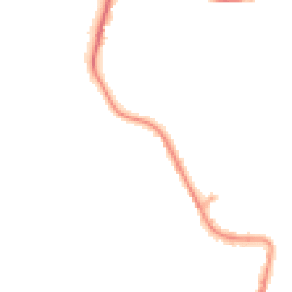 Night-time road noise heatmap for EX39 2PN