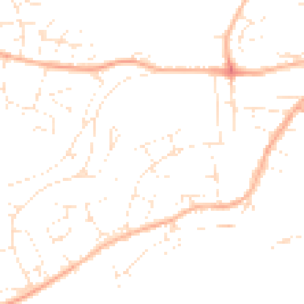 Daytime road noise heatmap for EX39 3EF