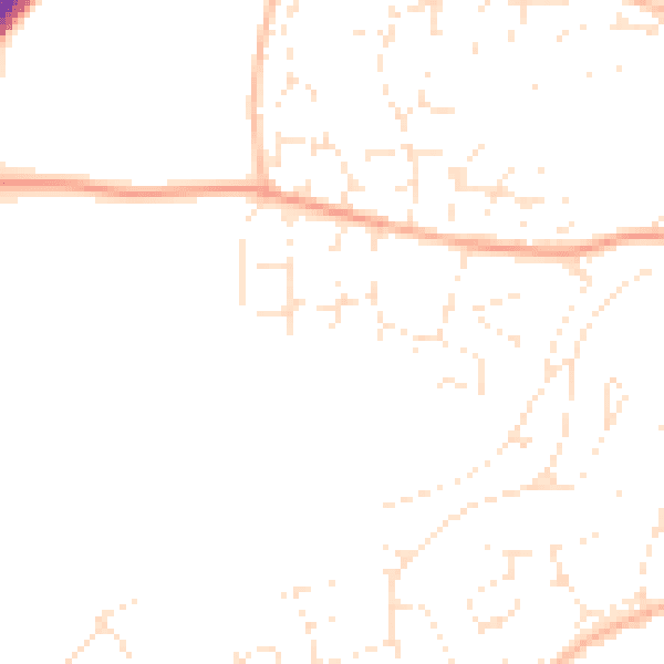 Daytime road noise heatmap for EX39 3TL