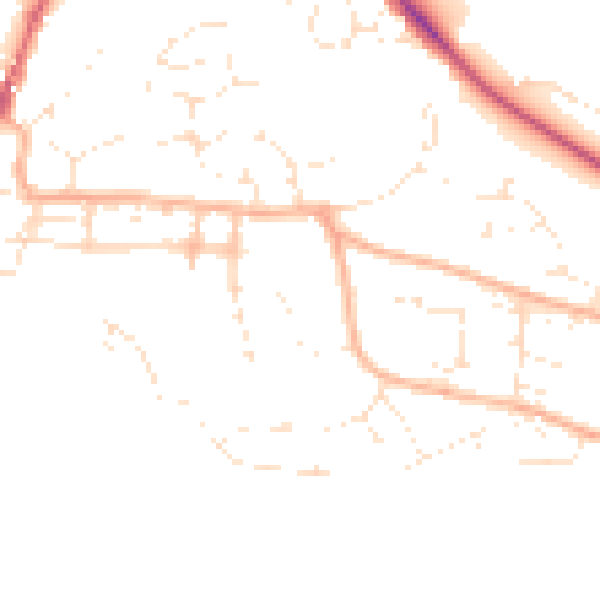 Daytime road noise heatmap for EX39 4EY