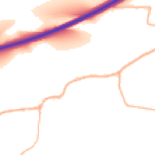 Daytime road noise heatmap for EX39 4NZ