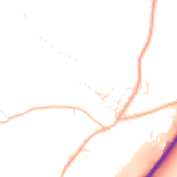 Daytime road noise heatmap for EX39 5AY