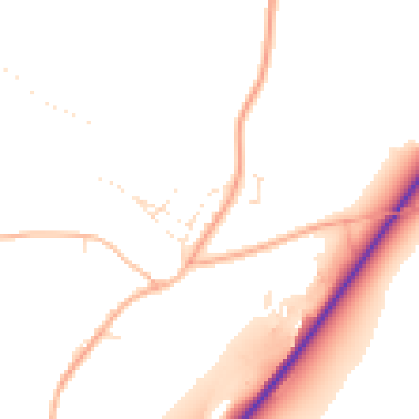 Daytime road noise heatmap for EX39 5BA