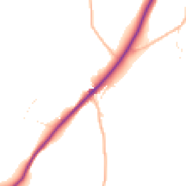 Daytime road noise heatmap for EX39 5DD